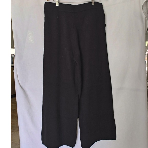 The Drop Cynthia Wide Leg Sweater Pant Pull On Black XL Relaxed Fit Cotton Blend - Picture 3 of 10